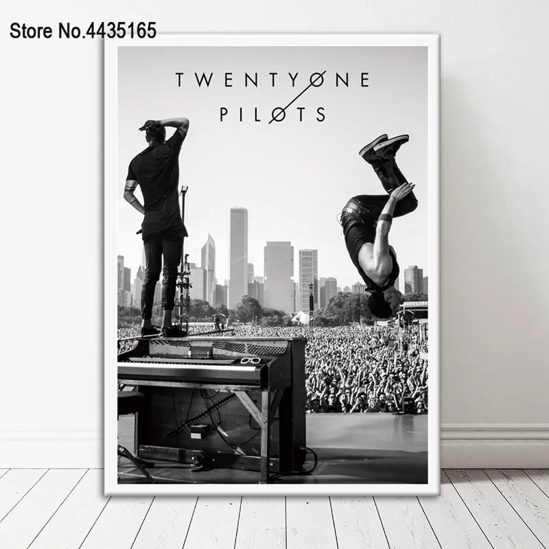 Плакат с изображением музыкальной группы Twenty One Pilots плакаты и принты на холсте