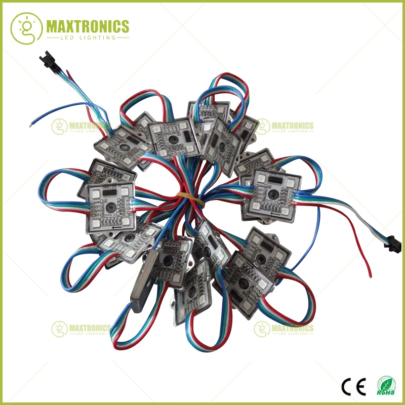 SPI водонепроницаемый светодиодный модуль LPD6803 500 шт. 4x5050 RGB SMD и 1 IC DC12V Светодиодный