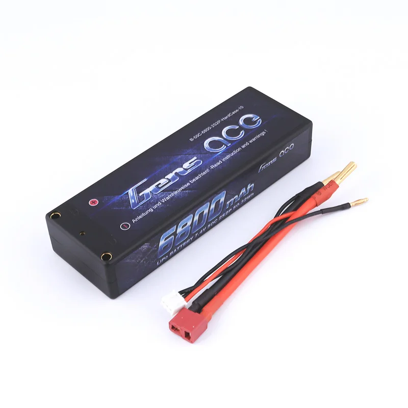 Литий полимерный аккумулятор Gens ace 2S 6800 мАч 7 4 В 50C разъем Deans для Axial RC Car 1/8 1/10