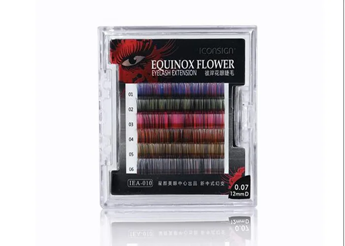 

Новое поступление, Лидер продаж, 1 шт. радужные разноцветные ресницы для наращивания из 0,07 шелка C & D 8 мм-12 мм, бесплатная доставка