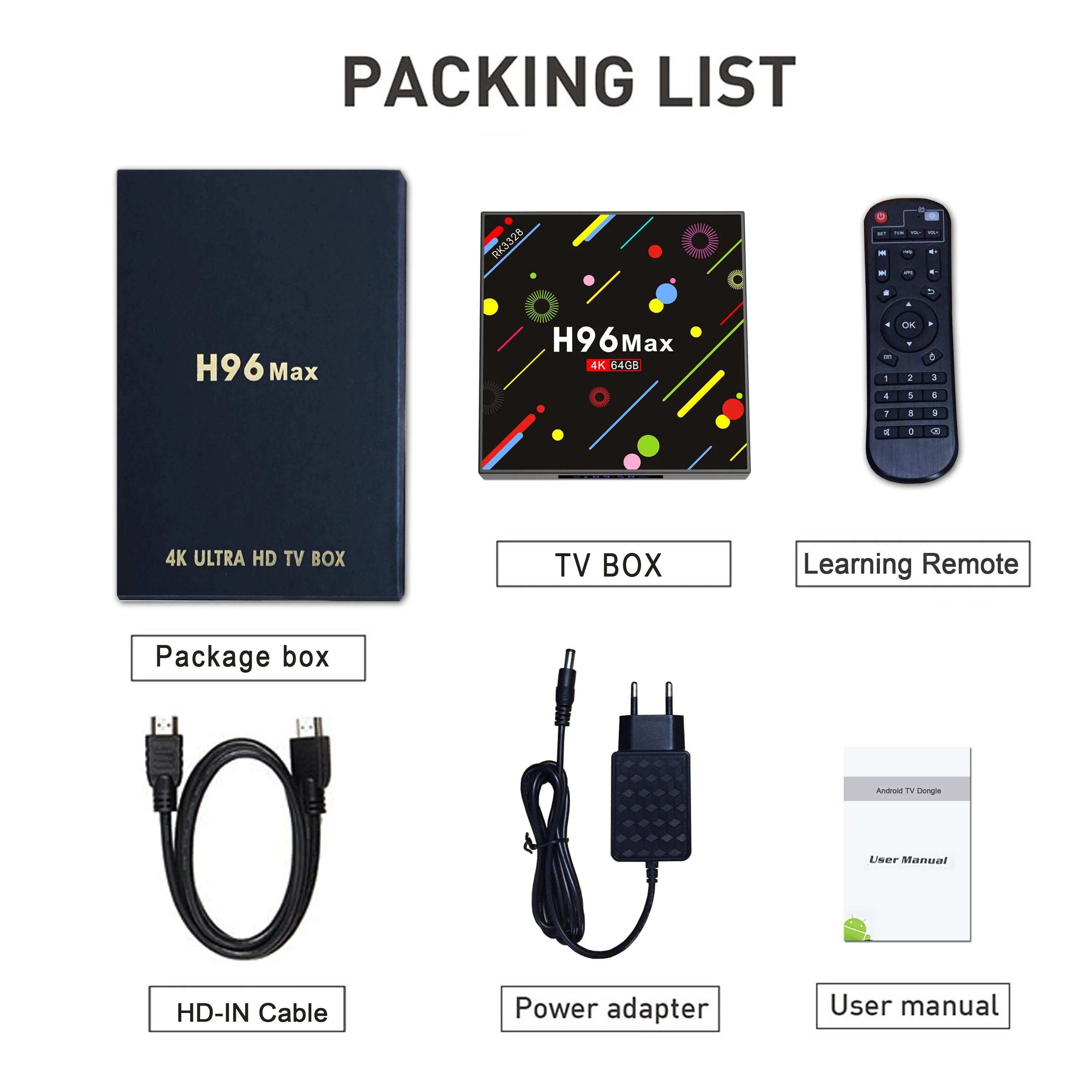 H96 MAX H2 Смарт ТВ приставка Android 7,1 RK3328 4 Гб ОЗУ 64 Гб ПЗУ приставка HDR10 USB3.0 2,4G/5G WiFi Bluetooth 4,0 4K медиаплеер