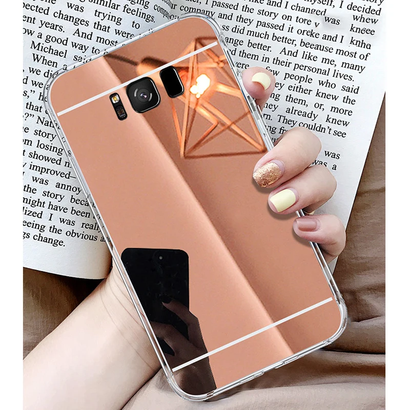 Зеркальный чехол с покрытием для Samsung Galaxy A6 A8 Plus 2018 A7 J2 Pro J4 J6 J8 A750 A750F Модный мягкий