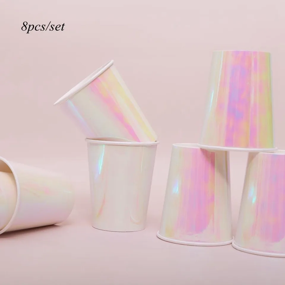 4pcs pink cup 1 Набор серия "Русалка" воздушные шары с конфетти/баннер Русалка гелиевые шары детский подарок День Рождения украшения детский душ принадлежности - Цвет: 4pcs pink cup