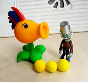Игра PVZ Растения против Зомби Peashooter ПВХ фигурка модель мраморные Растения против Зомби симуляторы