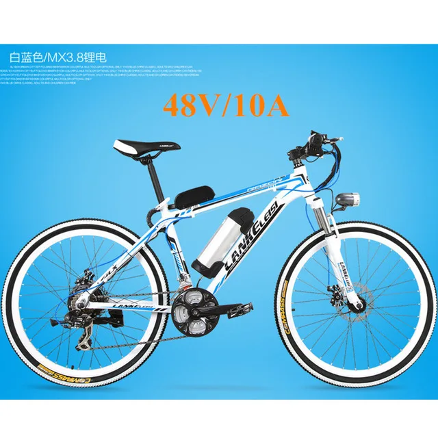 48V10AH WhiteBlue 36 V/48 V электрический велосипед для взрослых с двумя колесами, ходовые электрические велосипедные преобразующие Max Скорость 35 км/ч диапазон 40 км 26 дюймов 2 колесный электрический самокат - Цвет: 48V10AH WhiteBlue
