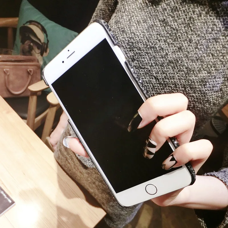 Для iphone 7 чехол для женщин Алмазное зеркало макияжа задняя крышка iphoneX толстые