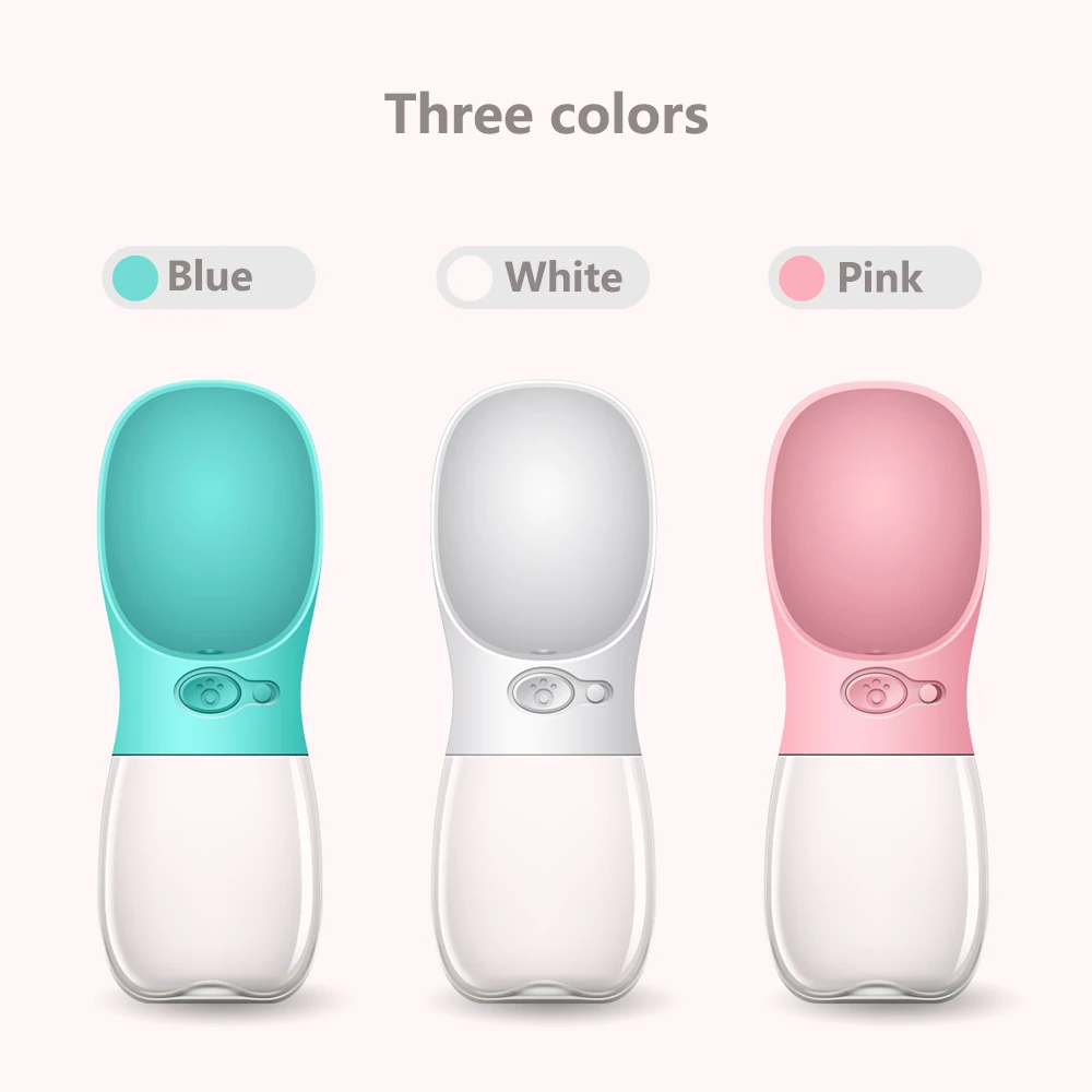 Портативная бутылка для питья домашних животных на 350/550 мл для путешествий, котов, собак щенков на открытом воздухе.