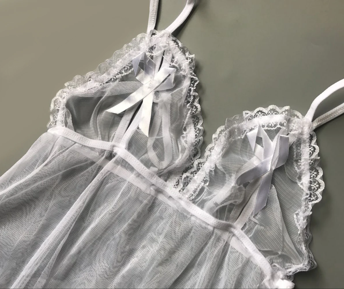 Порно Babydoll сексуальное нижнее белье Новое открытое кружевное Эротическое для