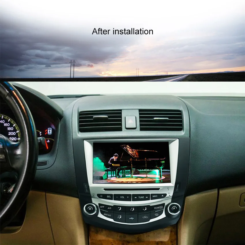 Dinpei " Автомобильный DVD плеер для Honda Accord 7 2003 2004 2005 2006 2007 радио gps навигации стерео одного уха AC WinCE6.0