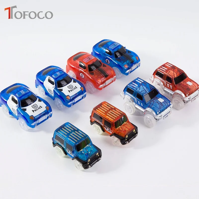 TOFOCO 1 шт. гоночный трек Игрушечная модель автомобиля со светодиодным светом