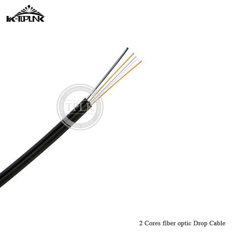 2 жильный волоконно оптический кабель FTTH 500 м/рулон для внутреннего и наружного