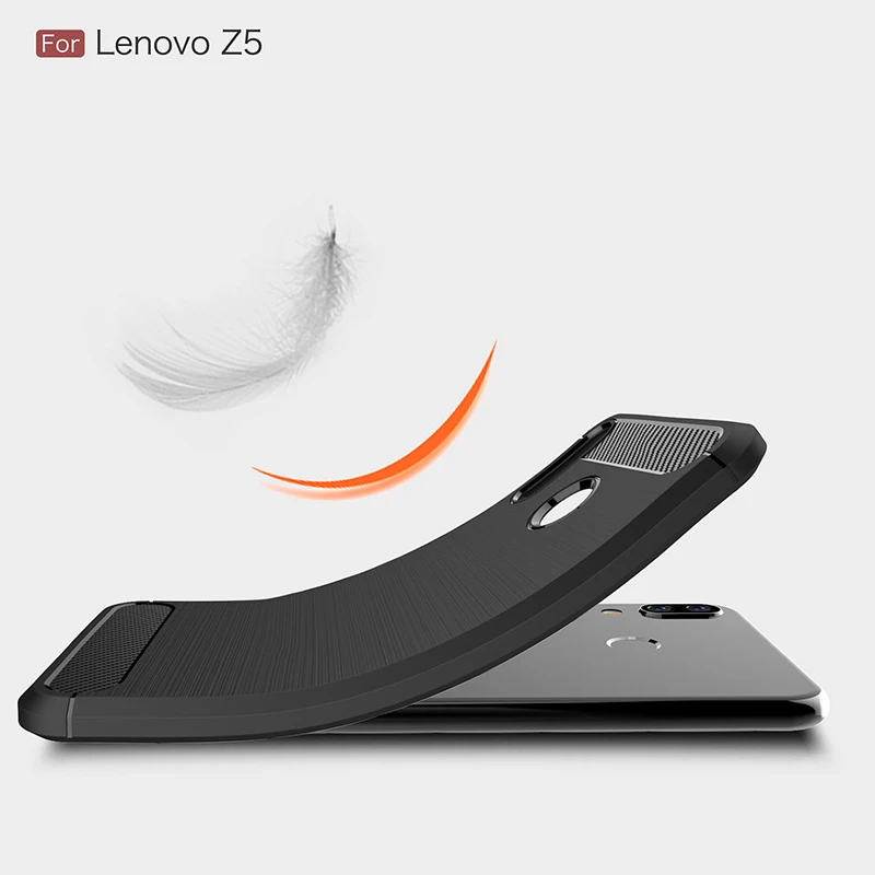 Для lenovo Z5 Z 5 L78011 силиконовый чехол матовый углеродного волокна Текстура для Cover