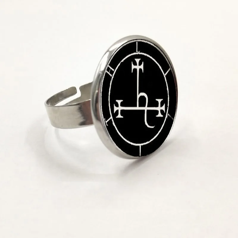 Lilith Sigil запечатанное подвесное кольцо стеклянное для фотосессии 2 цвета|Кольца| |