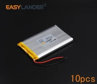 10pcslot 3 7v 3800mah 755080 rechargeable li polymer li ion battery fr tablet pc ipaq power bank pda dvd consumer safety lamp