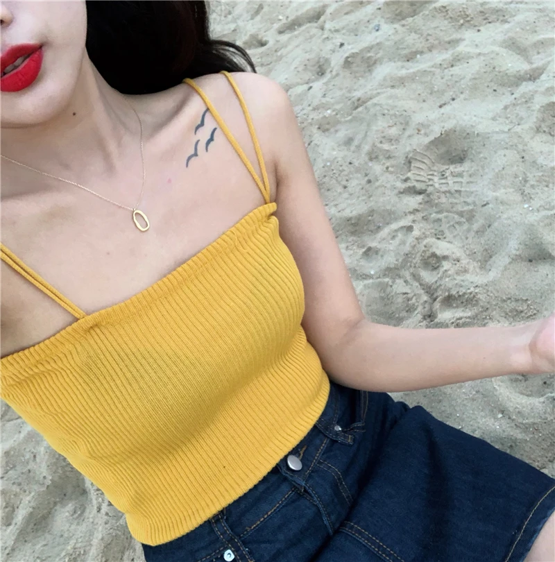 8 цветов Mihoshop Ulzzang Корейская женская модная одежда сексуальный тканый Топ |