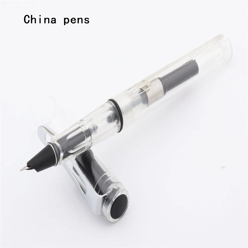 Перьевая ручка Jinhao набор из 5 прозрачных белых карандашей с синими чернилами и 2