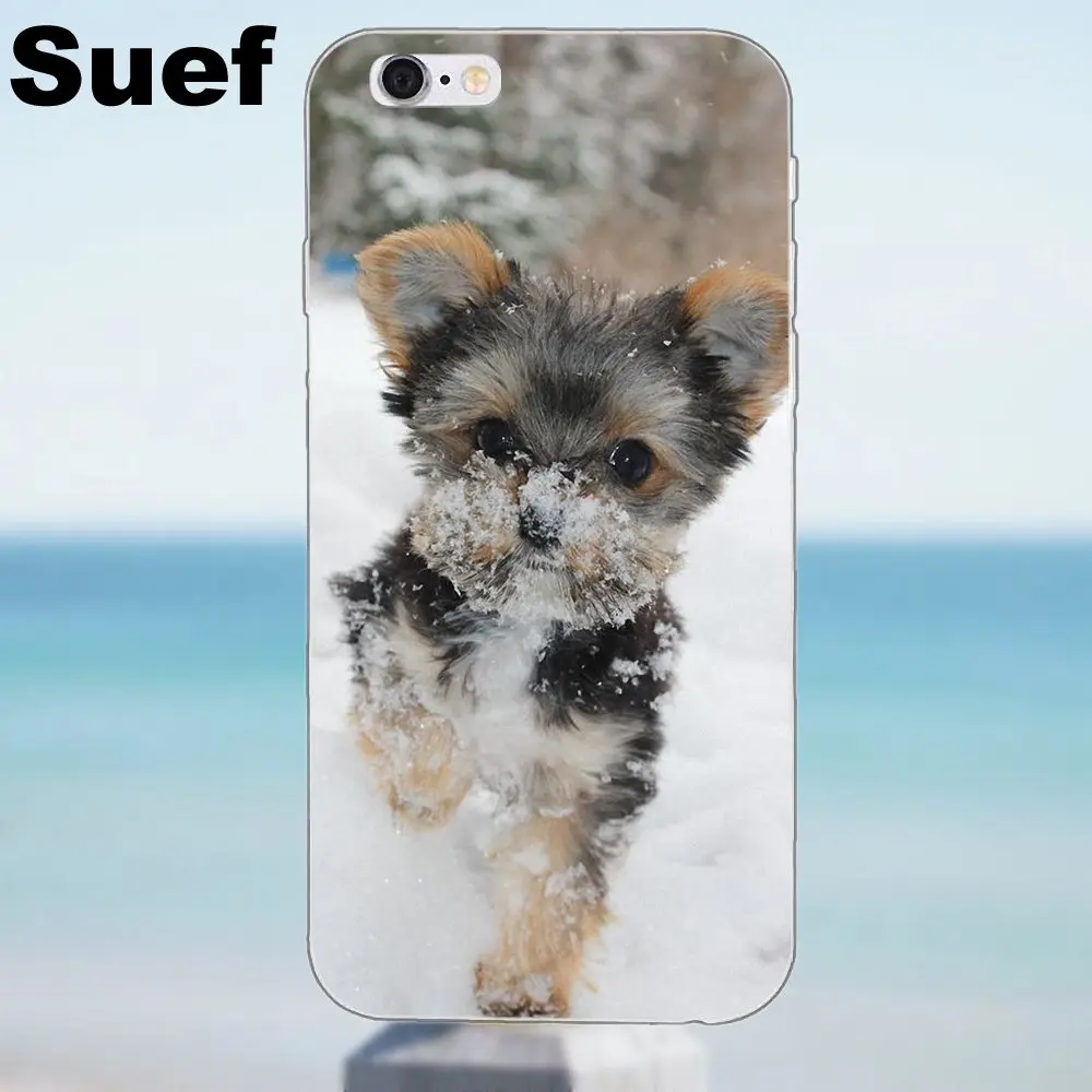 Suef йоркширский терьер собака щенок для iPhone 4 4S 5 5S 5C SE 6 6S 7 8 Plus X Samsung Galaxy J1 J3 J5 J7 A3 A5 2016