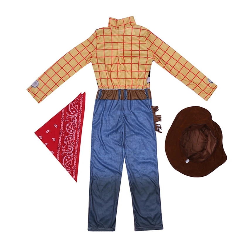 New Arrival Boys Woody Costumes Kids Deluxe Children Fancy Dress Halloween Costume for Kids Woody Role Play Cowboy Costume Suit