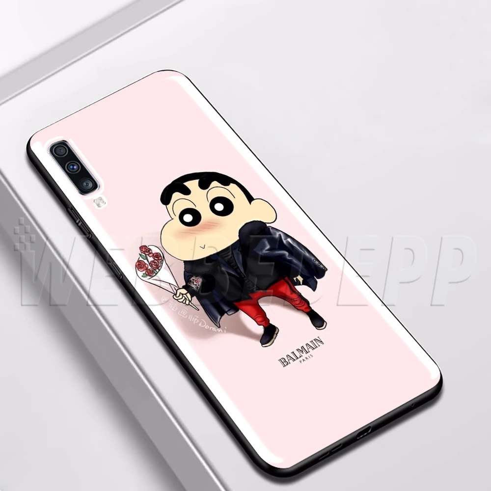 WEBBEDEPP Мягкий ТПУ Чехол Аниме Crayon Shinchan для Samsung A3 A5 A6 A7 A8 A9 J6 Plus 2016 2017 2018|Бамперы| |