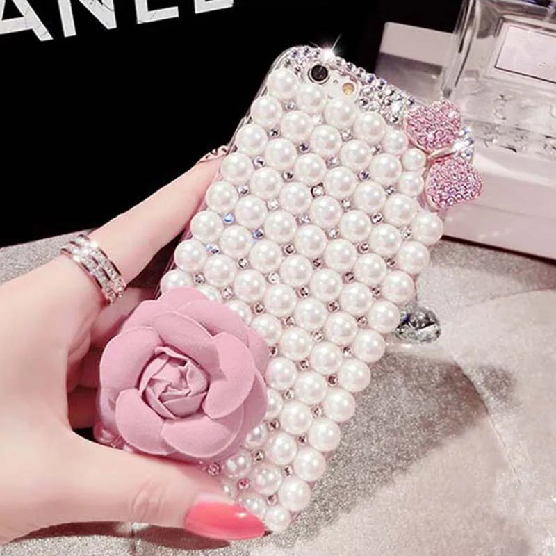 Роскошный чехол для Iphone 12 11 Pro Max X XS MAX XR 6 7 8 Plus (с жемчугом)|cover for iphone|case coverfor iphone |