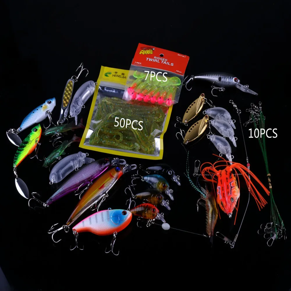 90 шт./кор. Рыболовные приманки комплект жесткий мягкие Поппер Crankbait VIB Topwater Крючки
