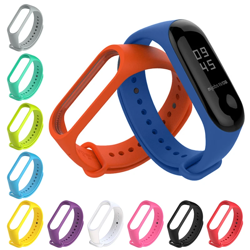 Браслет для Xiaomi Mi Band 3 спортивный силиконовый ремешок часов xiaomi Miband аксессуары