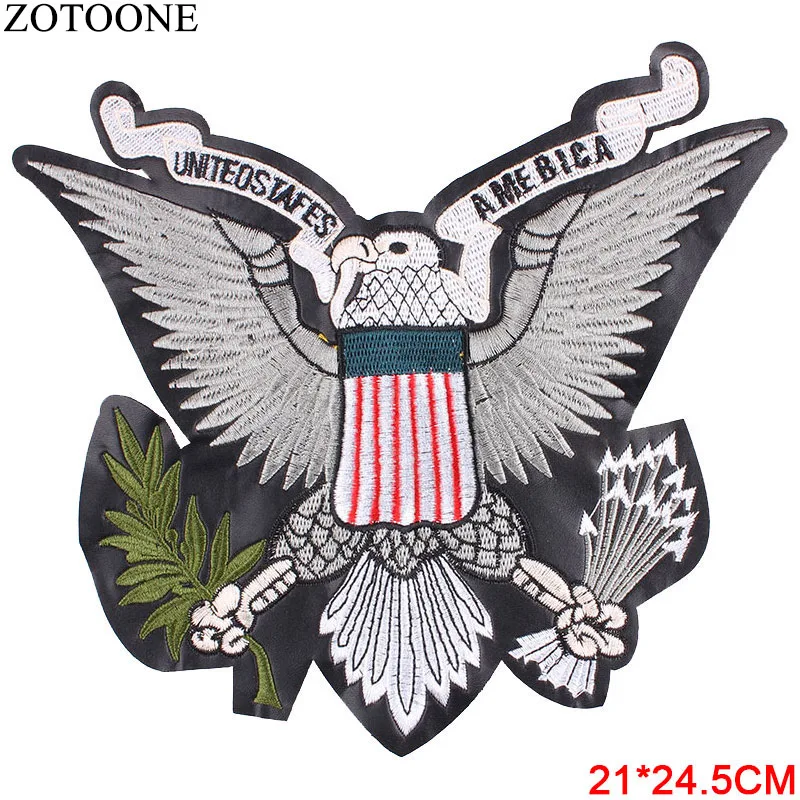 Нашивки ZOTOONE с летящими орлами для одежды большие наклейки на спину сделай сам