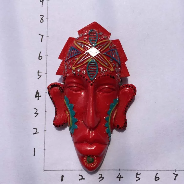 Горячая Распродажа индонезийский маски 3D смоляной магнитыдля холодильника