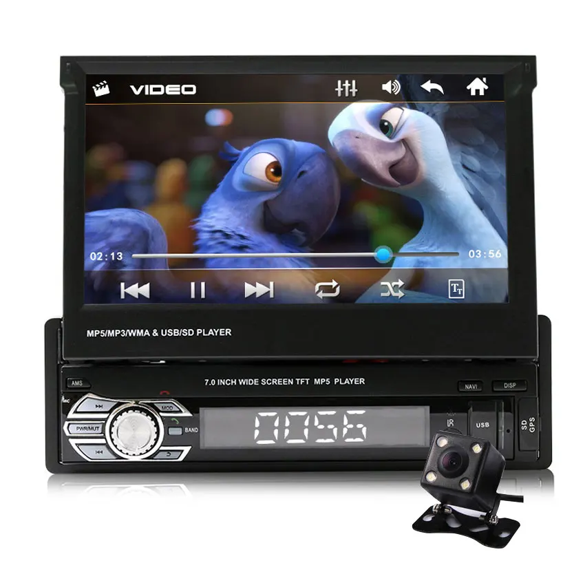Авторадио gps-навигация Bluetooth 1 DIN стерео радио авто двойной экран 7 дюймов