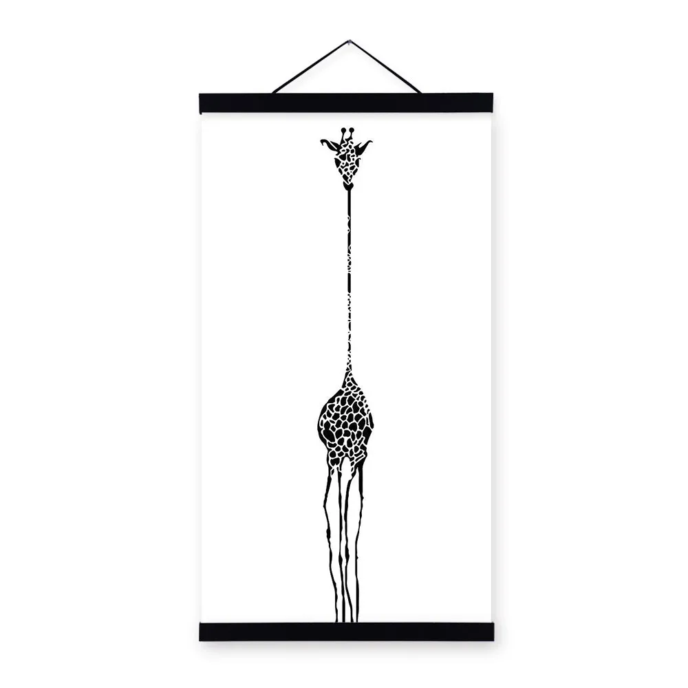 100% роспись вручную акриловая картина маслом пятнистым жирафом современная с