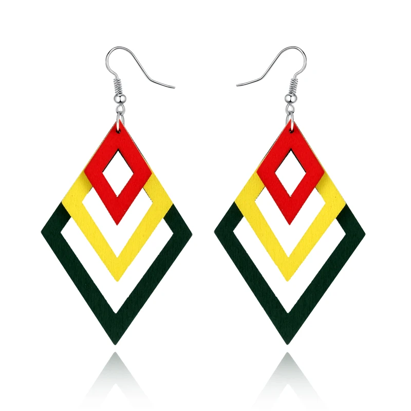 Женские Геометрические серьги dayooff Boho индийские геометрические в африканском