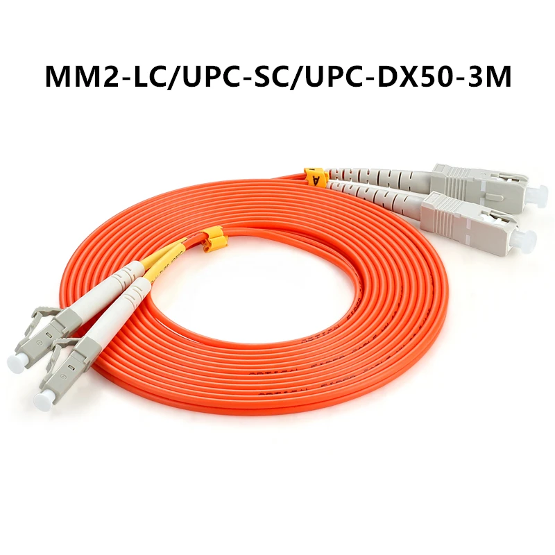 LC/UPC-SC/UPC оптоволоконный соединительный кабель OM1 62 5/125um многорежимный дуплексный