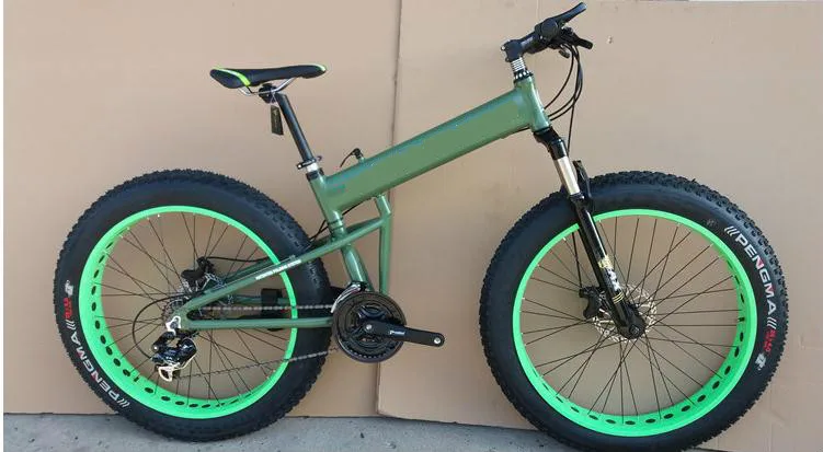 Kalosse bicicleta горный велосипед 26er рама складной 26*4 0 Шины гидравлические тормоза снег