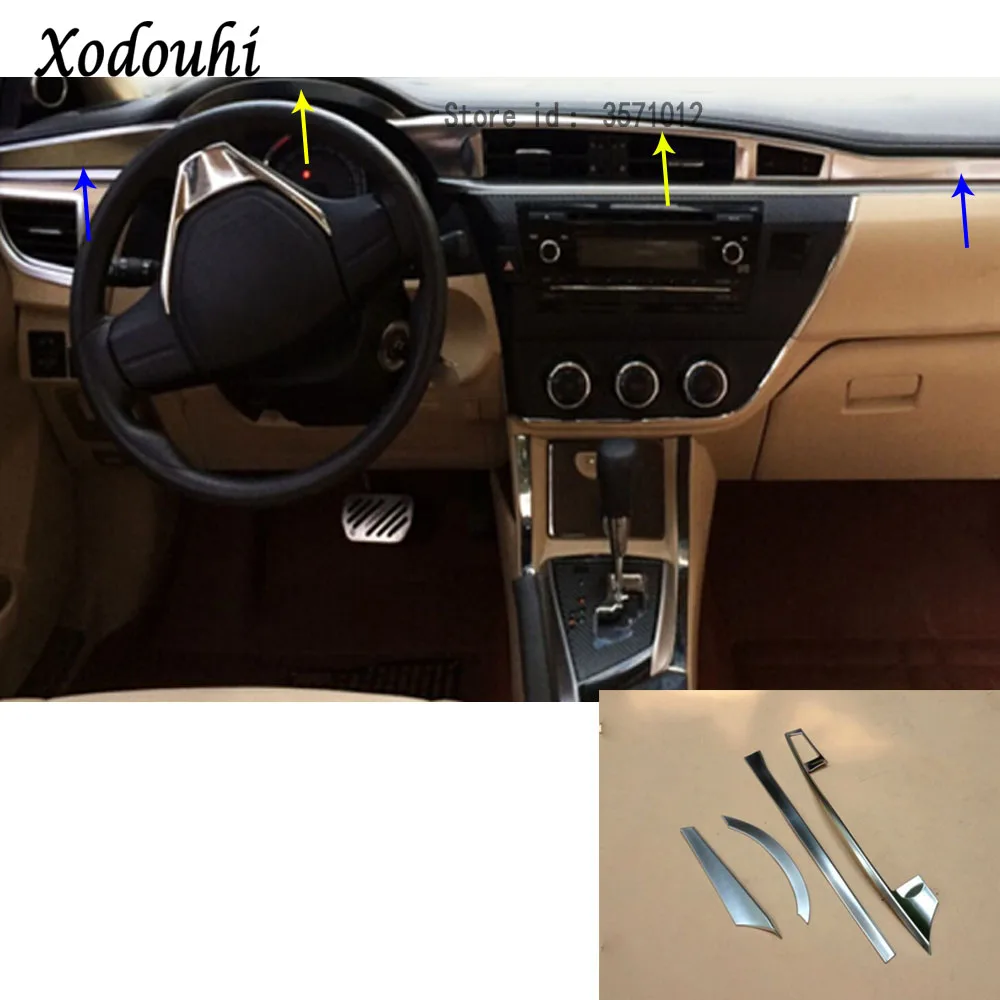 4 шт. хромированные подлокотники для Toyota Corolla Altis 2014 2015 2016|car armrest storage box|box armrestcorolla