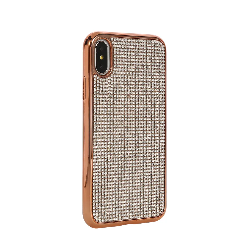 Чехол KISSCASE с гальваническим покрытием и бриллиантом для iPhone 7 Plus 8 X XR XS MAX чехлы из