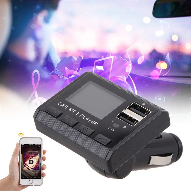 8 в 1 Автомобильный музыкальный mp3 плеер fm передатчик модулятор двойной USB зарядка