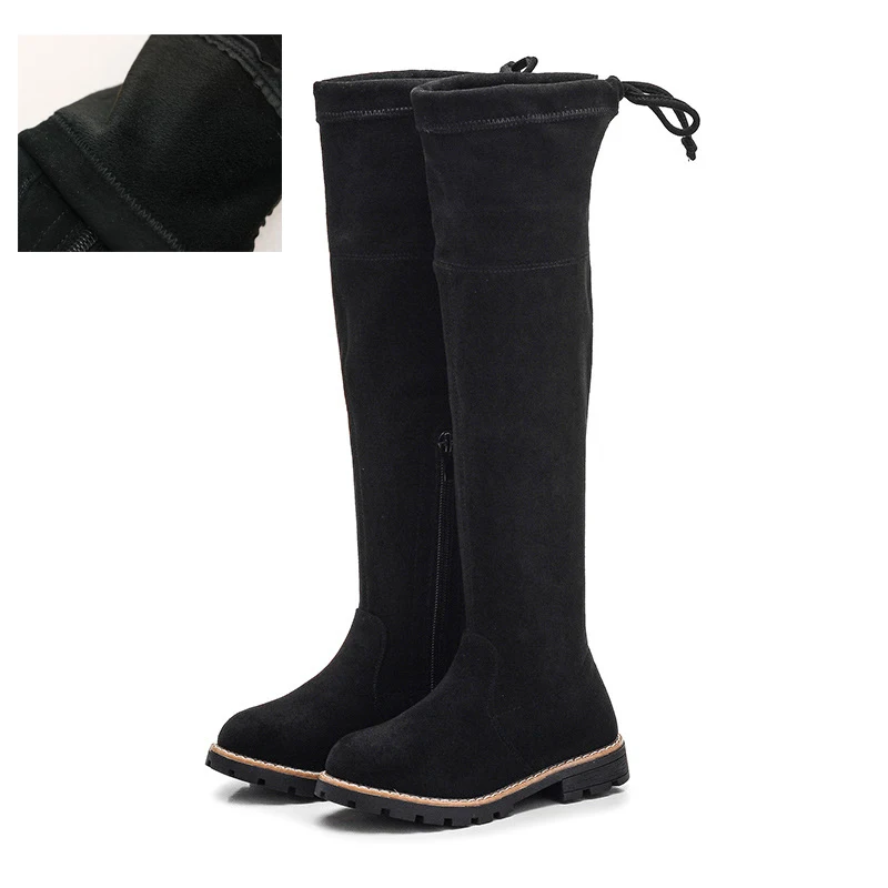 

Girls Over the Knee Boots 2018 Winter Shoes Lace Up High Snow Boots Princess Girls Students Mama Shoes Fashion Kids Boots TX399
