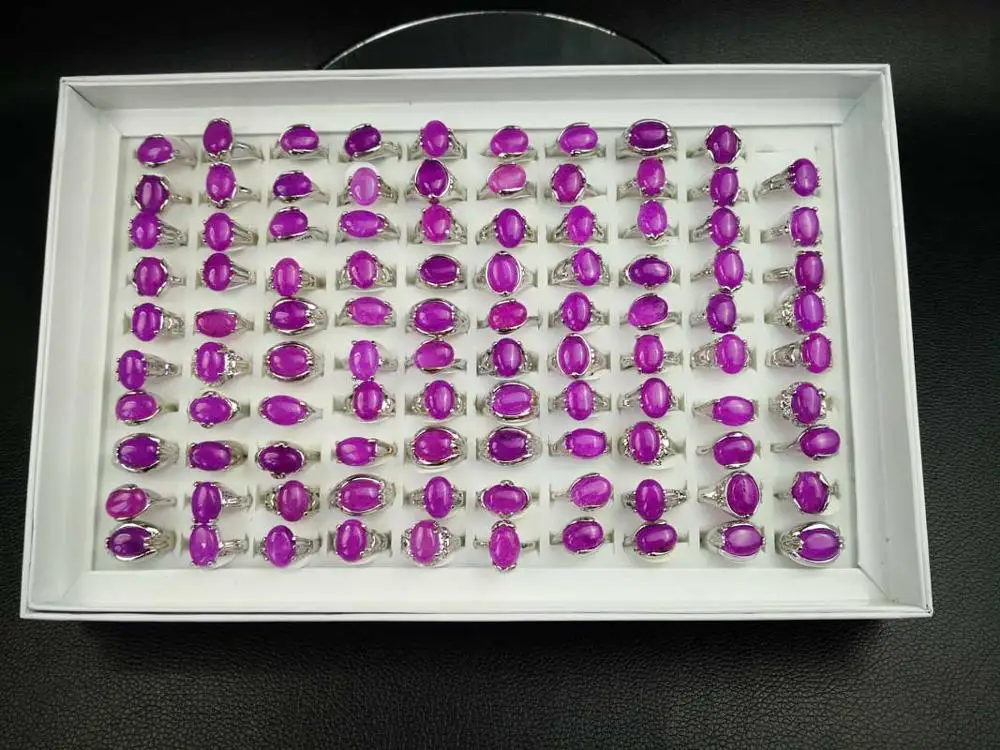 15 шт. модные женские серебряные украшения LB022|purple stone rings|stone rings for womenstone ring |