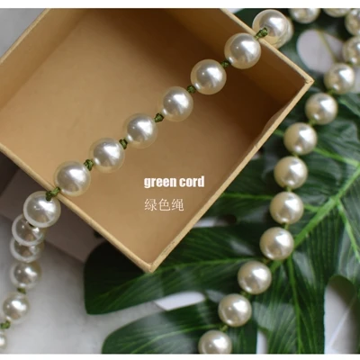 MM FOND Fashion Faux Pearl с цветным шнуром, легко сочетающиеся, супер шикарные женские сумки-мессенджеры на ремне, хорошее качество, для девочек, ремень через плечо - Цвет: green cord