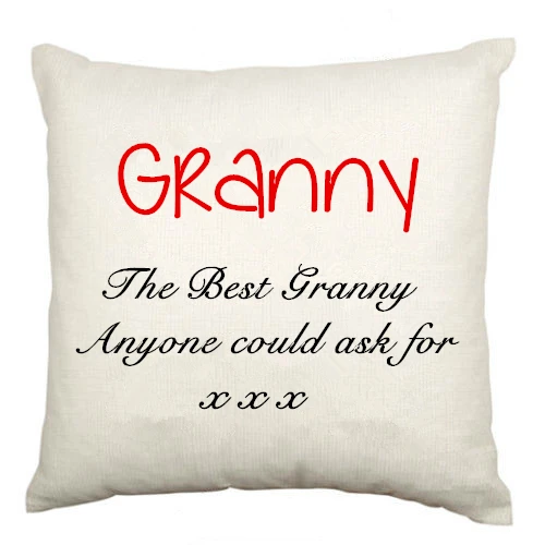 Персонализированные самое лучшее бабушка Подушка Чехол дедушка вельветовый