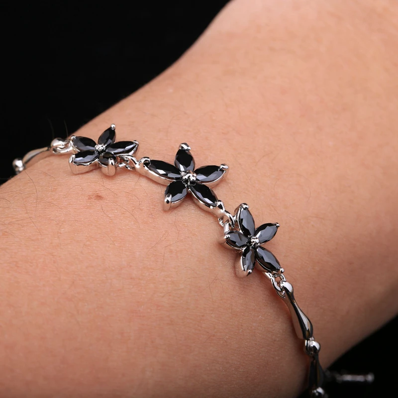 Гранат морганит Циркон посеребренный Argent &amp Link браслет-цепочка 7 дюймов S7908 |