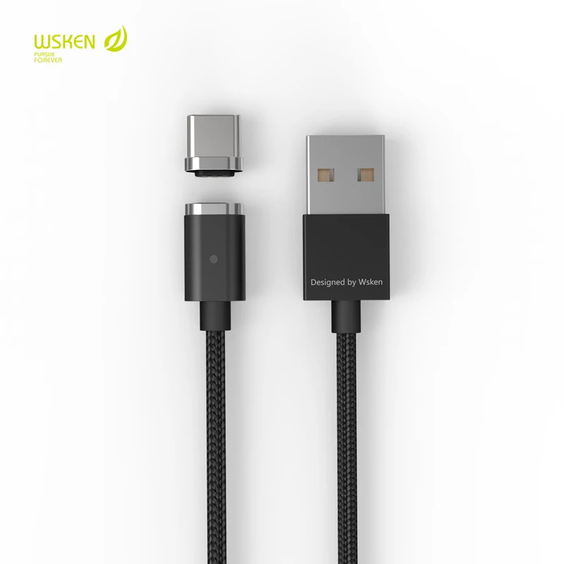 Оригинальный WSKEN Тип C Магнитный USB кабель быстрой зарядки магнит Зарядное