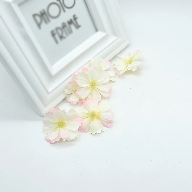 10 шт. 5 см Маргаритка из шелка искусственные цветы настенная скрапбук сделай сам