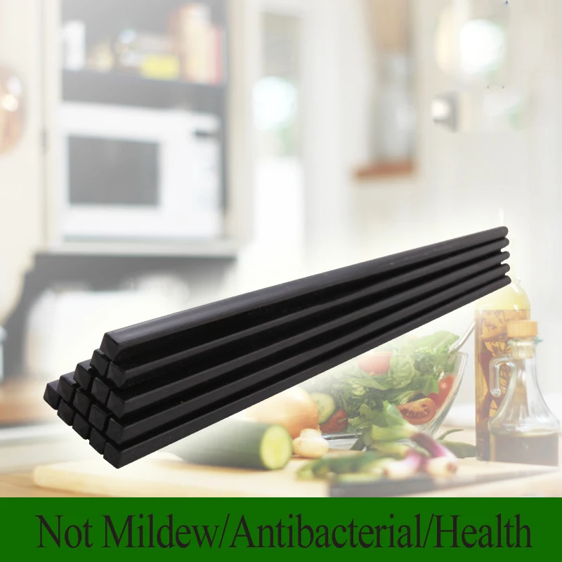 

12 парт/лот высококачественные китайские палочки для еды без плесени пластиковые палочки для еды домашние Здоровые черные палочки HH16128