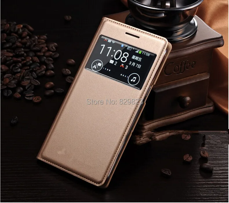 Для samsung Galaxy Grand 2 Duos G7102 G7106 G7108 Функция Smart View Sleep откидная кожаная задняя крышка