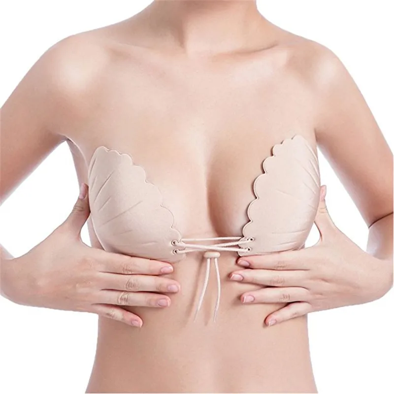 Seamless Bra Invisible Bra Strapless Shell Shape Top Bras For Women Bikini Silicone Bralette Underwear Complexion D