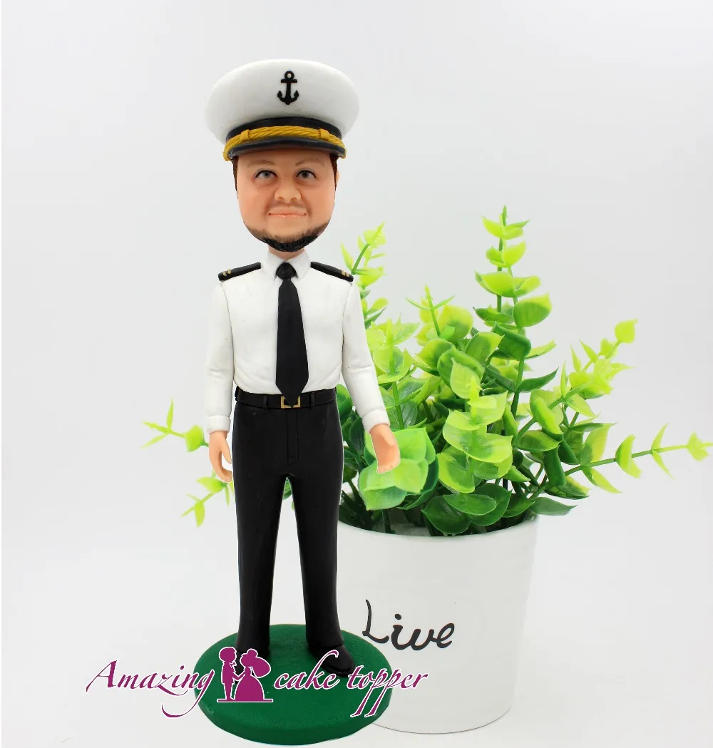 

2019 AMAZING CAKE TOPPER Uniform handsome guy Toys Custom Polymer Clay Figure From Pictures