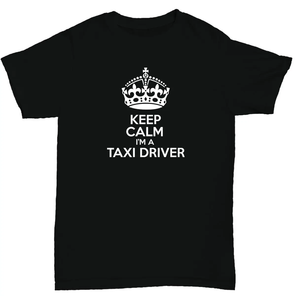Keep calm i'm a taxi driver Мужская футболка humor birthday minicab cab Футболка с принтом мужские