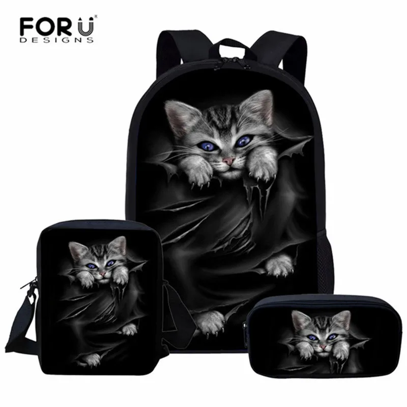 Школьные ранцы FORUDESIGNS для девочек Детские ортопедические рюкзаки с принтом