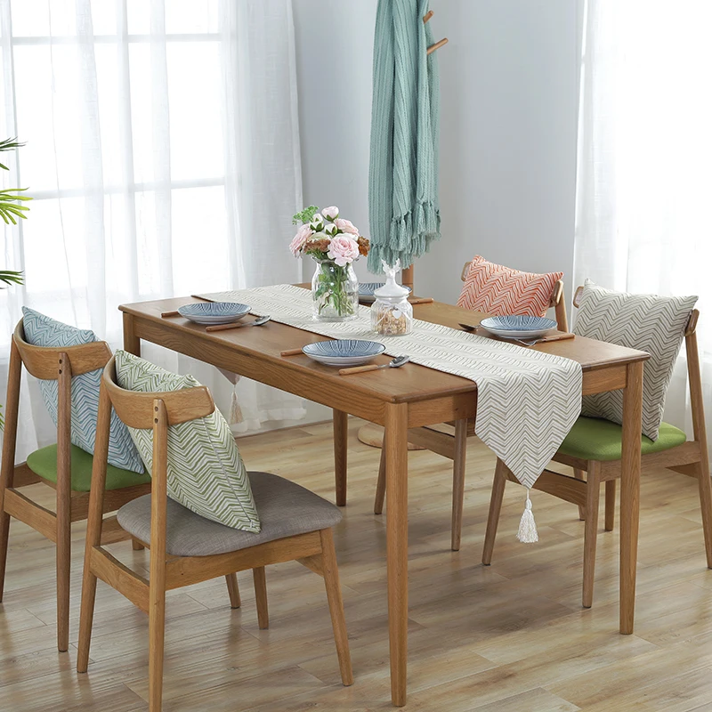 ROMORUS Роскошное Качество полосатая жаккардовая скатерть современные украшения